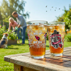 Arizona Cardinals 16oz Glass pint, Set of 2, NFL, Home