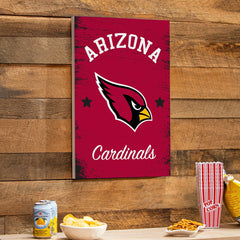 Arizona Cardinals Wood Wall Sign, 16x24, NFL, Home