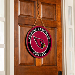 Arizona Cardinals Round Door Décor with Hanging Rope, 18x18, NFL, Home