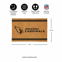 Arizona Cardinals Large One Color Coir Mat, 36"x24", NFL