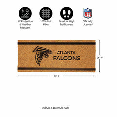 Atlanta Falcons Extra Large One Color Coir Mat, 60"x24", NFL