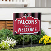 Atlanta Falcons Coroplast Yard Sign, "Fans Welcome", NFL, Home