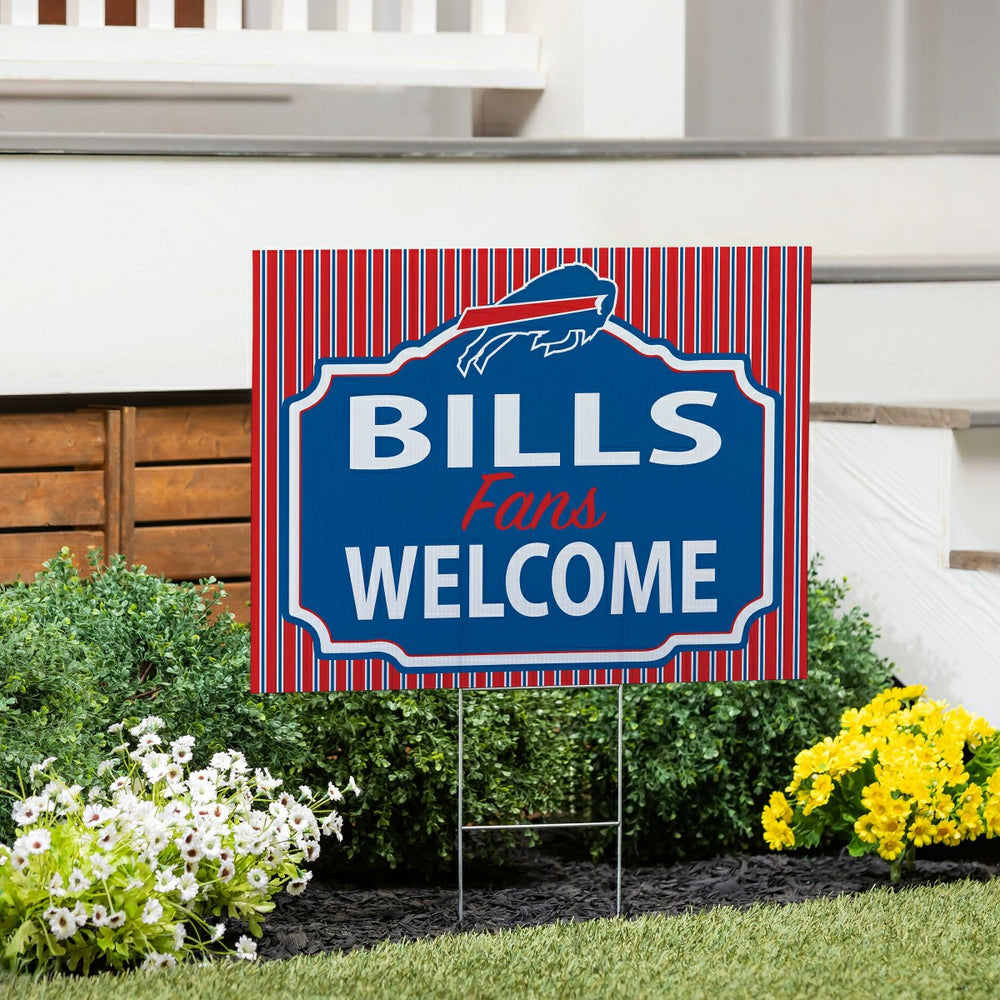 Buffalo Bills Coroplast Yard Sign, "Fans Welcome", NFL, Home