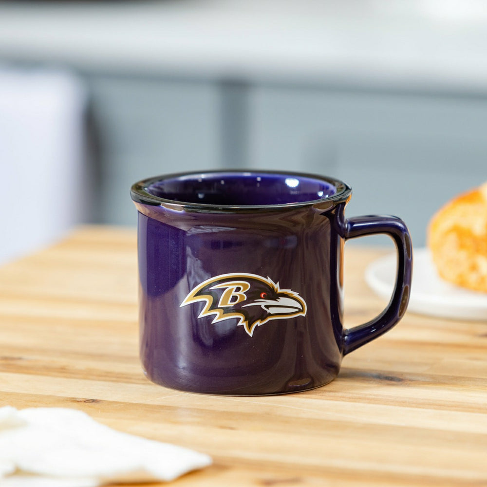 Baltimore Ravens Ceramic Camp Cup with Enamel Finish, 14oz, NFL