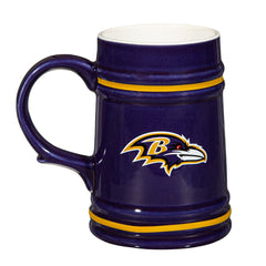 Baltimore Ravens Ceramic Stein Cup, 24oz, NFL, Home