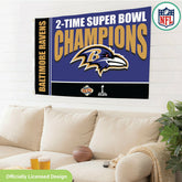 Baltimore Ravens 3X Superbowl Champions Football 3x5 Flag, NFL, Home