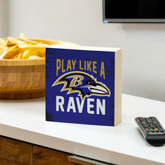 Baltimore Ravens Plock, Down Home Fans, 6x6, NFL, Home