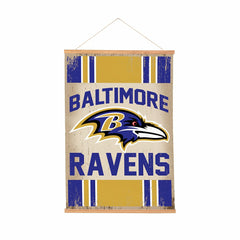 Baltimore Ravens, Canvas Wall Tapestry, Medium, 36x24, NFL, Home