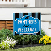 Carolina Panthers Coroplast Yard Sign, "Fans Welcome", NFL, Home