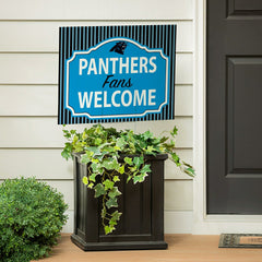 Carolina Panthers Coroplast Yard Sign, "Fans Welcome", NFL, Home