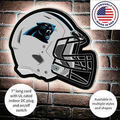 LED Wall Decor, Helmet, Carolina Panthers, NFL, Home
