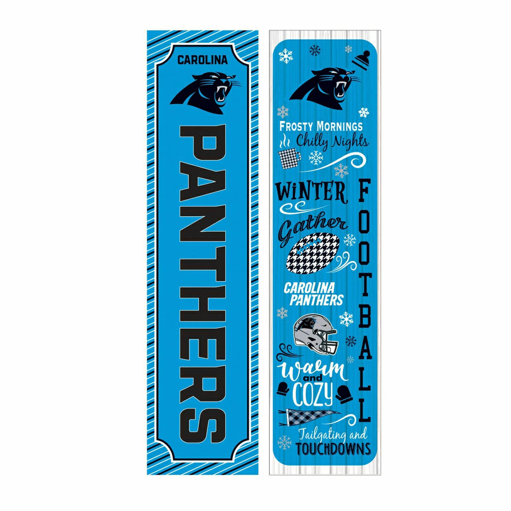 Carolina Panthers 46" Double Sided Leaner, Winter Seasonal, NFL, Home