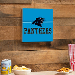 Carolina Panthers Wood Wall Sign, 12x12, NFL, Home