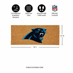 Carolina Panthers Extra Large Full Color Coir Mat, 60"x24", NFL