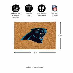 Carolina Panthers Large Full Color Coir Mat, 36"x24", NFL