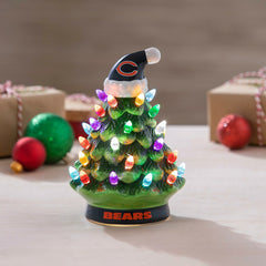 8" LED Ceramic Christmas Tree, Chicago Bears, NFL, Home