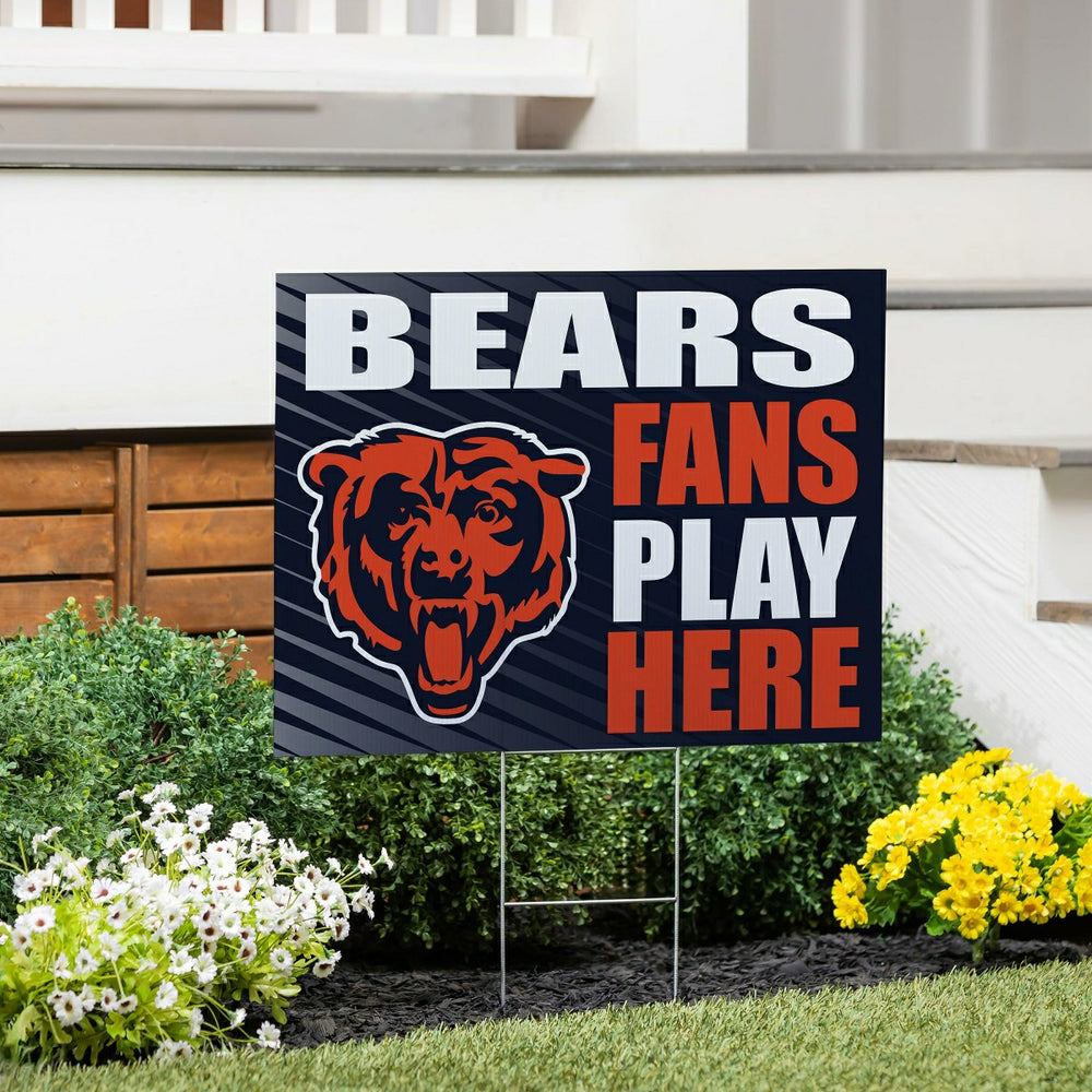 Chicago Bears Coroplast Yard Sign "Fans Play Here", NFL, Home