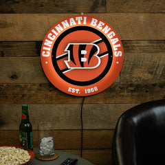 Cincinnati Bengals, Metal Lite, Round, NFL