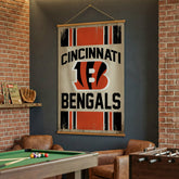 Cincinnati Bengals, Canvas Wall Tapestry, Large, 54x36, NFL, Home