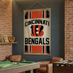 Cincinnati Bengals, Canvas Wall Tapestry, Large, 54x36, NFL, Home