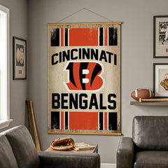 Cincinnati Bengals, Canvas Wall Tapestry, Large, 54x36, NFL, Home