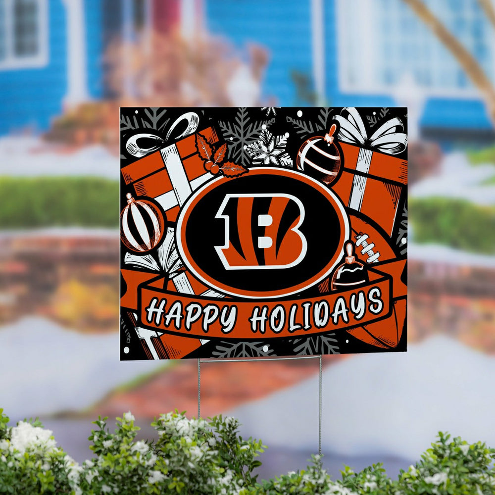 Cincinnati Bengals Yard Sign, Holiday, NFL, Home