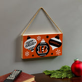 Cincinnati Bengals Holiday Wood Wall Sign, 6x11, NFL, Home