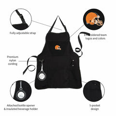 Grill Apron, Black, Cleveland Browns, NFL, Home