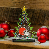 Cleveland Browns NFL Football Holiday Tree Desklite LED Decor, NFL, Home