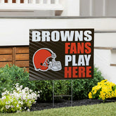Cleveland Browns Coroplast Yard Sign "Fans Play Here", NFL, Home