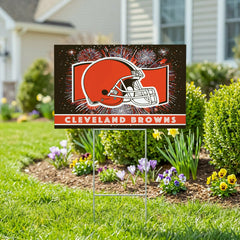 Cleveland Browns Yard Sign, Patriotic, NFL, Home