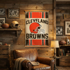 Cleveland Browns, Canvas Wall Tapestry, Medium, 36x24, NFL, Home