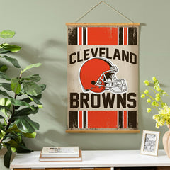 Cleveland Browns, Canvas Wall Tapestry, Medium, 36x24, NFL, Home
