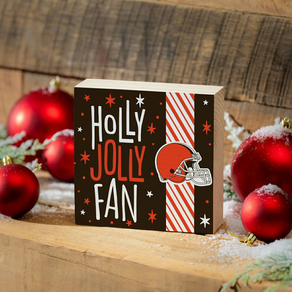 Cleveland Browns Block, Holiday, 6x6, NFL, Home