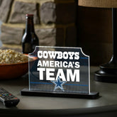 Dallas Cowboys NFL Football Rectangle Desklite LED Decor, NFL, Home