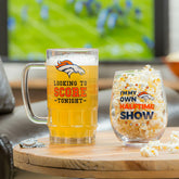 Denver Broncos, Stemless 17OZ Wine & Beer 16 OZ Gift Set, NFL, Home