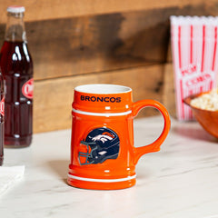 Denver Broncos Ceramic Stein Cup, 24oz, NFL, Home