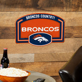 Denver Broncos USA Embossed Steel Wall Sign, 11" x 17", NFL, Home