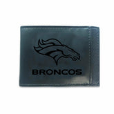 Front Pocket Wallet w/ RFID Blocking, Denver Broncos, Black, NFL, Home