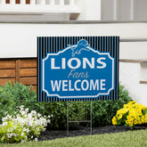 Detroit Lions Coroplast Yard Sign, "Fans Welcome", NFL, Home