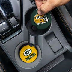 Green Bay Packers Car Coaster Set, 2pc, NFL