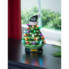 8" LED Ceramic Christmas Tree, Green Bay Packers, NFL, Home