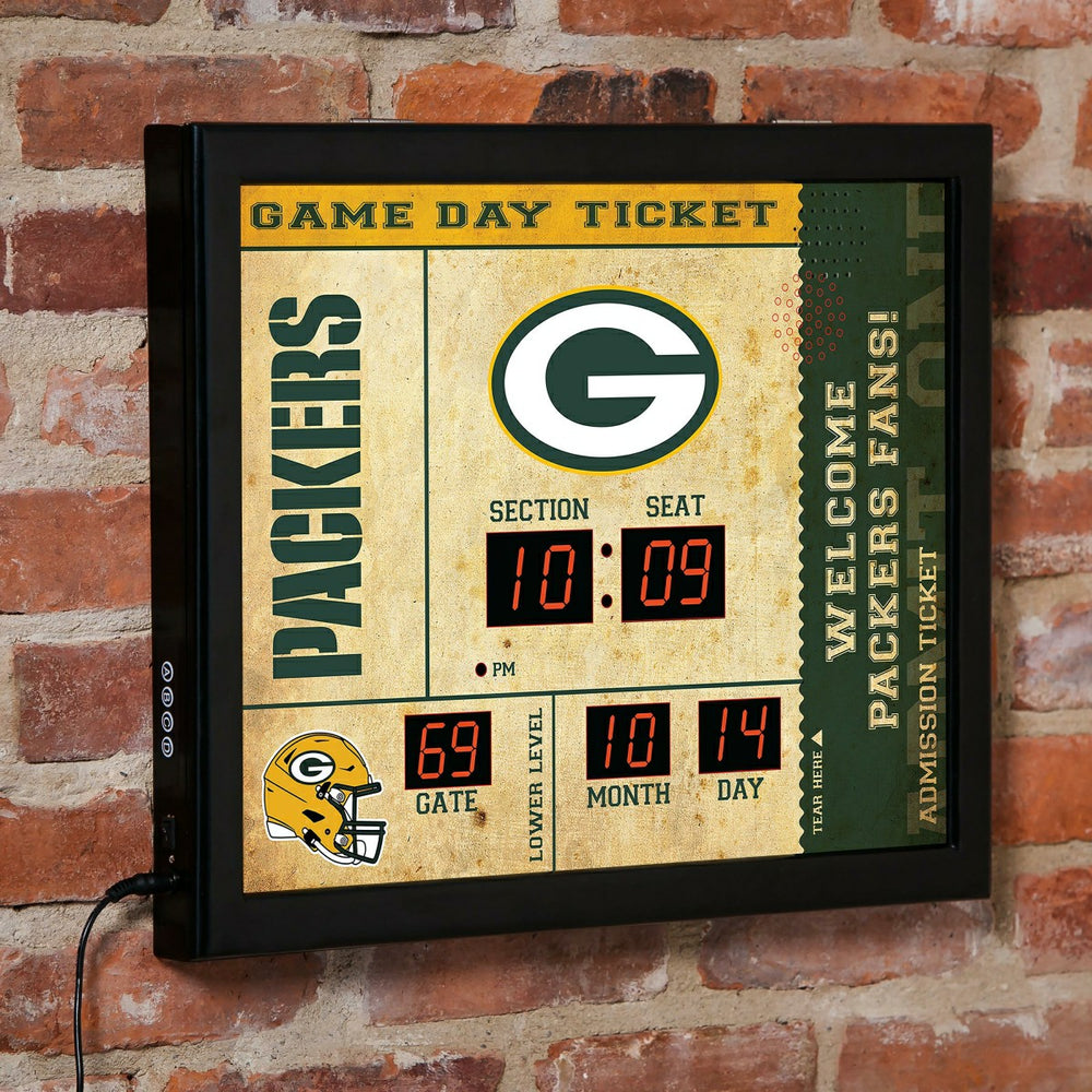 Scoreboard Wall Clock, Green Bay Packers, NFL, Home
