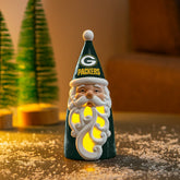 Green Bay Packers Santa LED Statuary, 8", NFL, Home