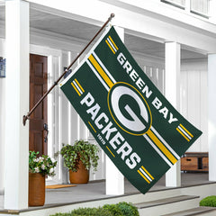 Green Bay Packers Single Sided Estate Flag with 2 Grommets, 3'x5', NFL, Home