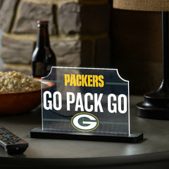 Green Bay Packers NFL Football Rectangle Desklite LED Decor, NFL, Home