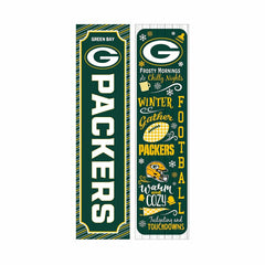46" Double Sided Leaner, Green Bay Packers, Winter Seasonal, NFL, Home
