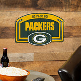 Green Bay Packers USA Embossed Steel Wall Sign, 11" x 17", NFL, Home