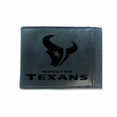 Front Pocket Wallet w/ RFID Blocking, Houston Texans, Black, NFL