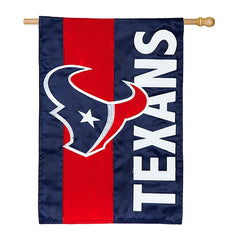 Double-Sided Embellished NFL Team Pride Applique House Flag, Houston T, NFL, Home